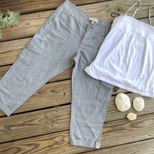 Banana Republic Linen Cargo Crop